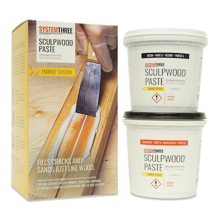 System Three Resins SculpWood Paste, 1/2 Gallon Kit 1610K20